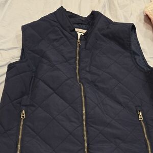 Goodfellow Navy Quilted Vest with Zipper